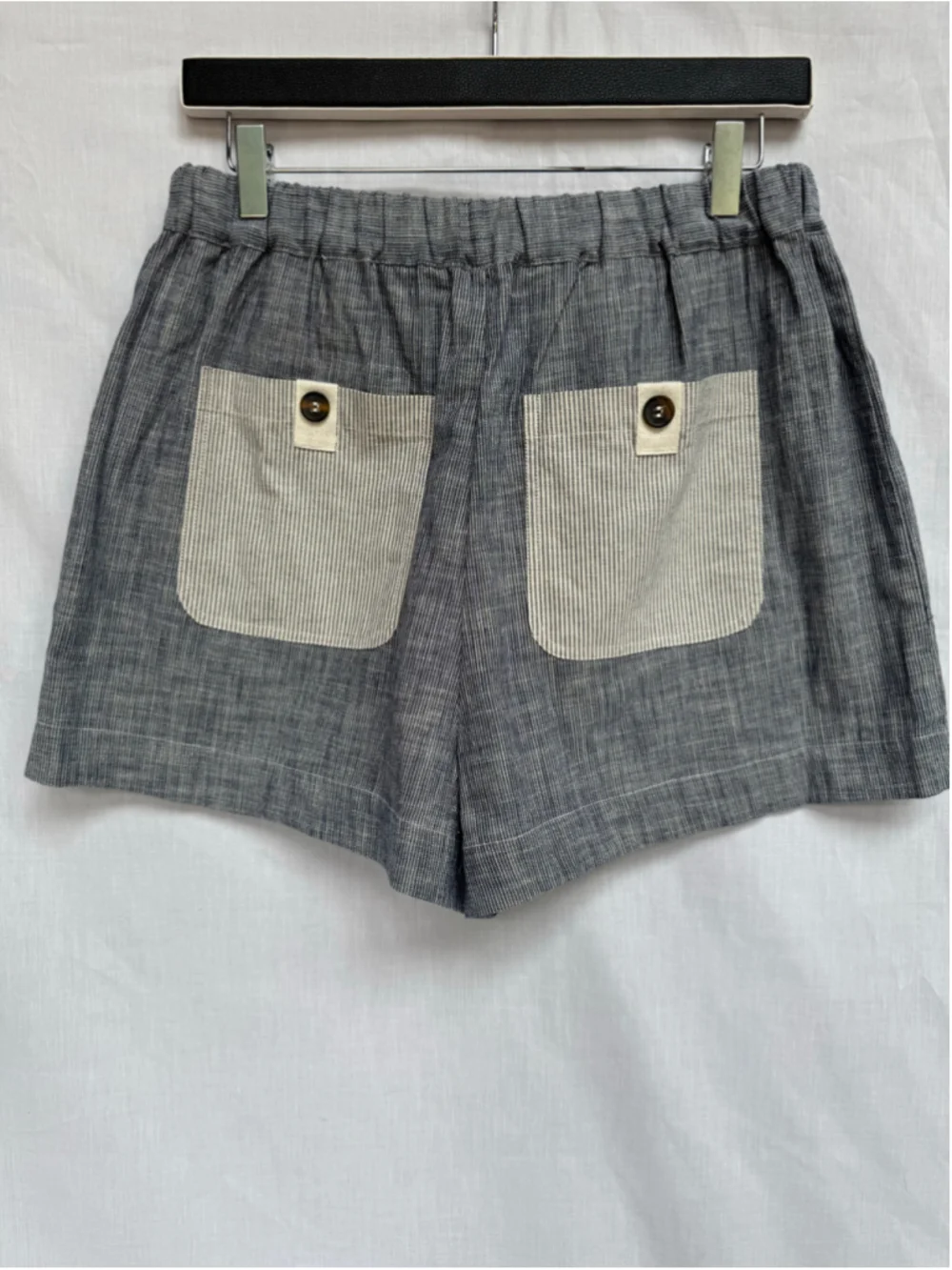 Ulla Johnson Gracie Shorts NWT Size 6 Blue Stripe Cotton Drawstring